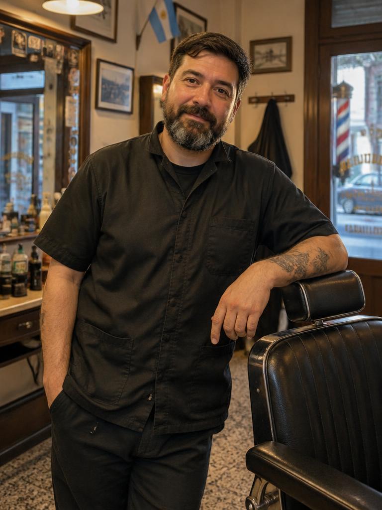 Diego F., barbero estudiante en Buenos Aires, Argentina
